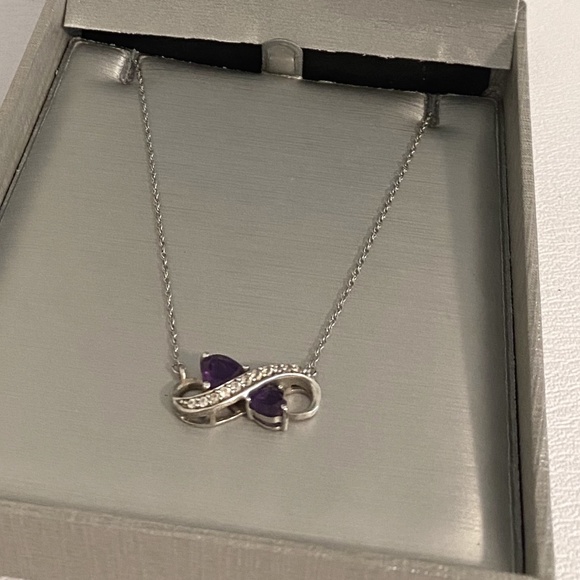 Purple Heart Infinity Necklace - Picture 1 of 1